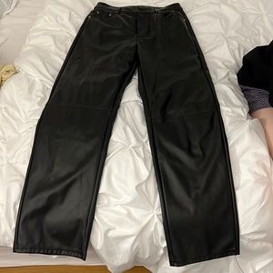 Black leather pants